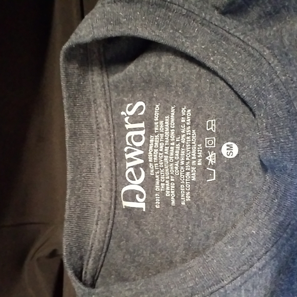 TSHIRT DEWAR'S SCOTCH Size S BLUE-GRAY NWOT - Picture 7 of 8
